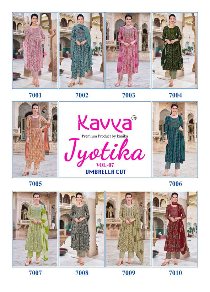 Jyotika Vol 7 By Kavya Capsule Foil Printed Kurti With Bottom Dupatta Wholesale Price In Surat